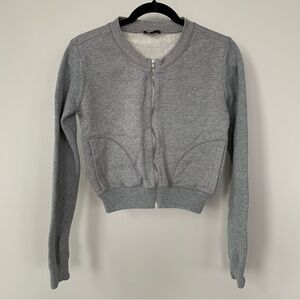 Theory Mixed Media Zip Ip Sweater Size S
